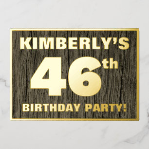 46th Birthday Party: Bold, Faux Wood Grain Pattern