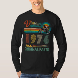 46th Birthday Vintage Retro Motorcycle Born 1976 T-Shirt