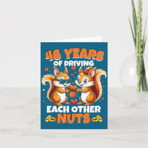 46th Wedding Anniversary 46 Driving Design Card