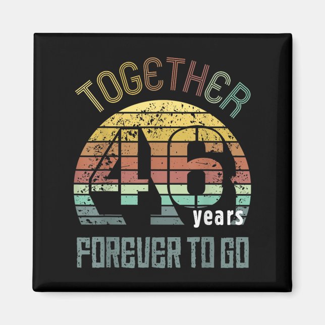 46th Years Wedding Anniversary For Couples Matchin Magnet (Front)