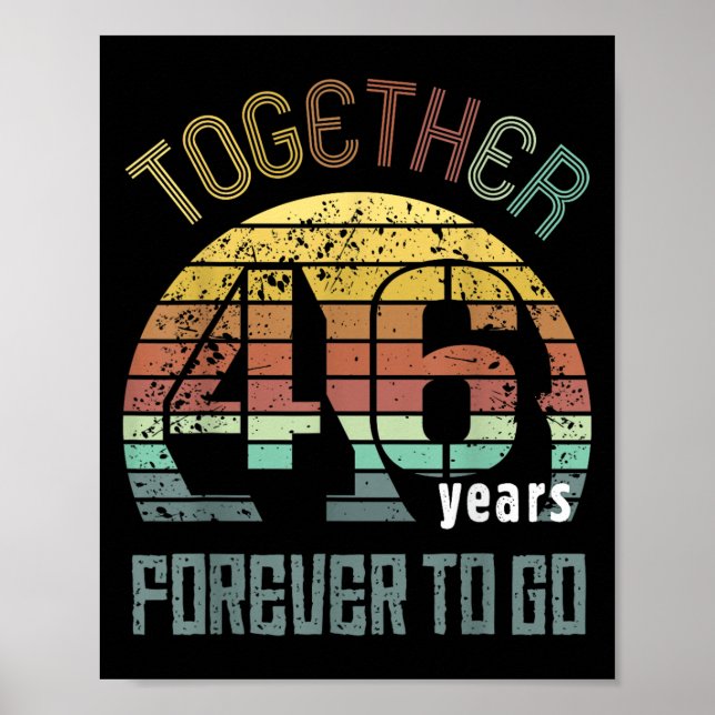 46th Years Wedding Anniversary For Couples Matchin Poster (Front)
