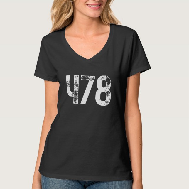 478 Area Code Macon GA Mobile Telephone Area Code  T-Shirt (Front)