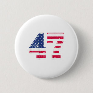 47 Birthday Shirt Usa Flag Sports Team Jersey Ck N 6 Cm Round Badge