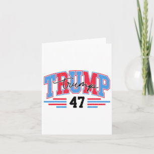 47 Donald Trump 2024 American Flag 2024 Election Card