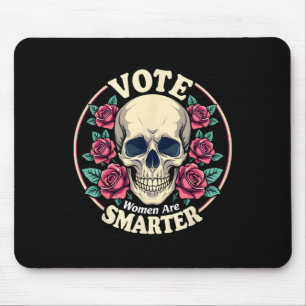 47 Feminist Vote Women Are Smarter Vintage Skull R Mouse Mat
