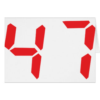 47 fourty-seven red alarm clock digital number