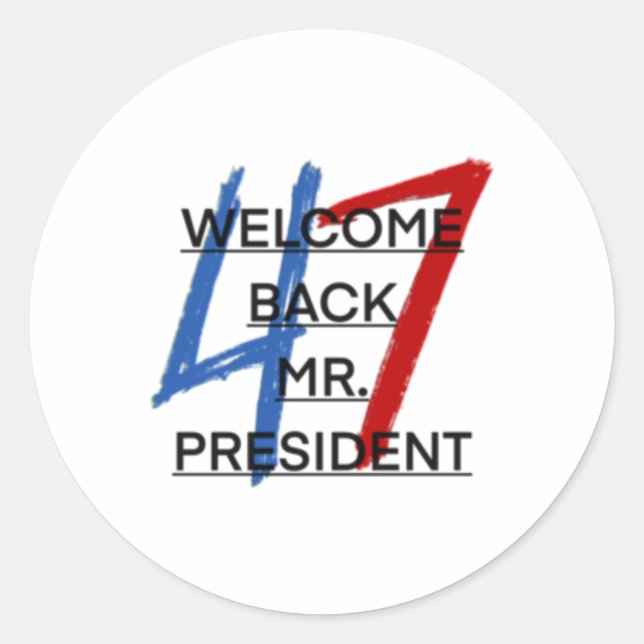 #47 Merch  Classic Round Sticker (Front)