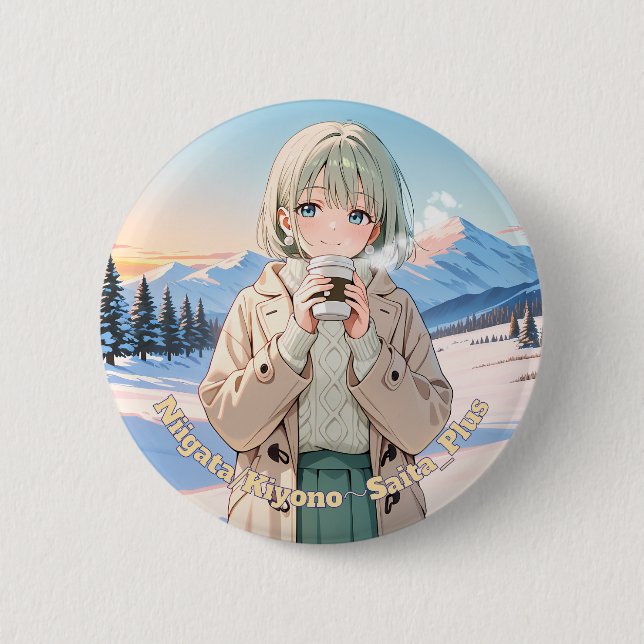 47_Plus 新潟 清乃 - Niigata Kiyono 6 Cm Round Badge (Front)