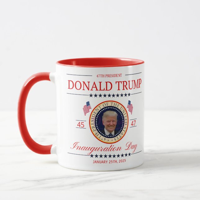 47 PRESIDENT DONALD TRUMP COMMEMORATIVE INAUGURATI MUG (Left)