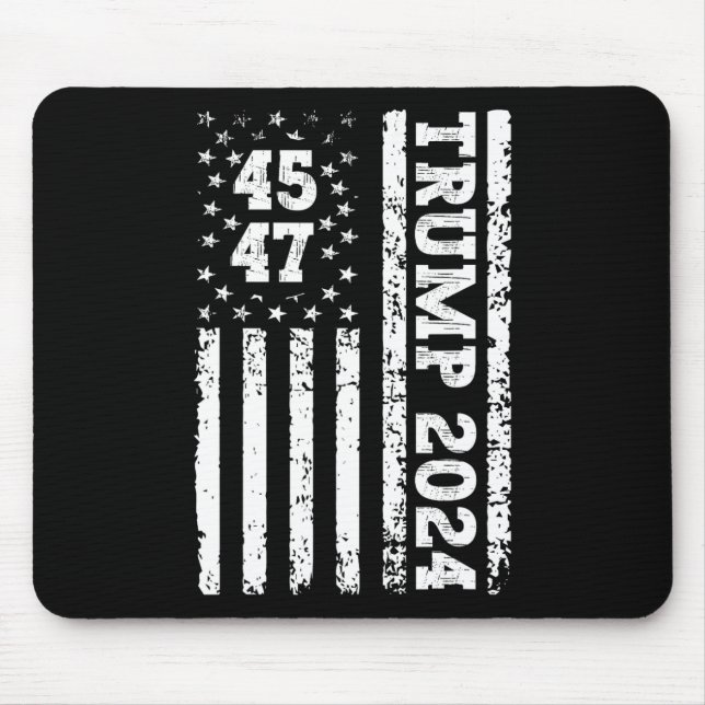 47 Trump 2024 American Flag 2  Mouse Mat (Front)