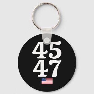 47 Trump 2024 Usa American Flag Key Ring