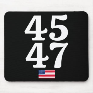47 Trump 2024 Usa American Flag  Mouse Mat