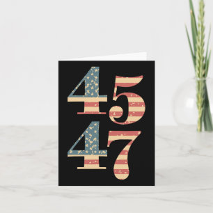 47 Trump 2024 Vintage Flag Support Trump 45 47 Wom Card