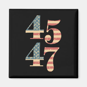 47 Trump 2024 Vintage Flag Support Trump 45 47 Wom Magnet