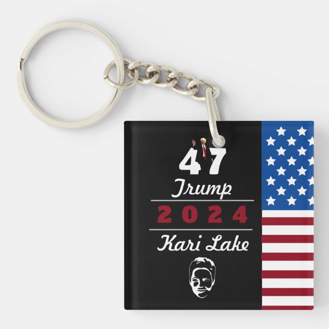 47 Trump Kari Lake 2024 Key Ring (Front)