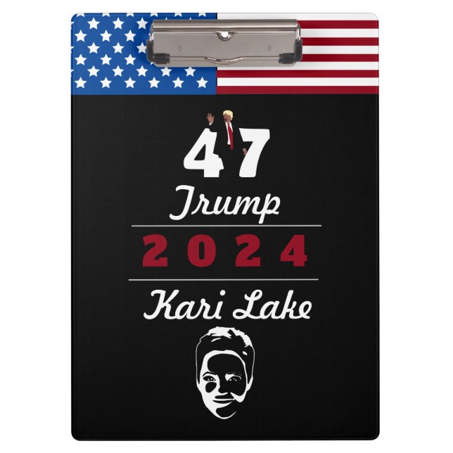47 Trump Kari Lake 2024 Notebook Clipboard (Front)