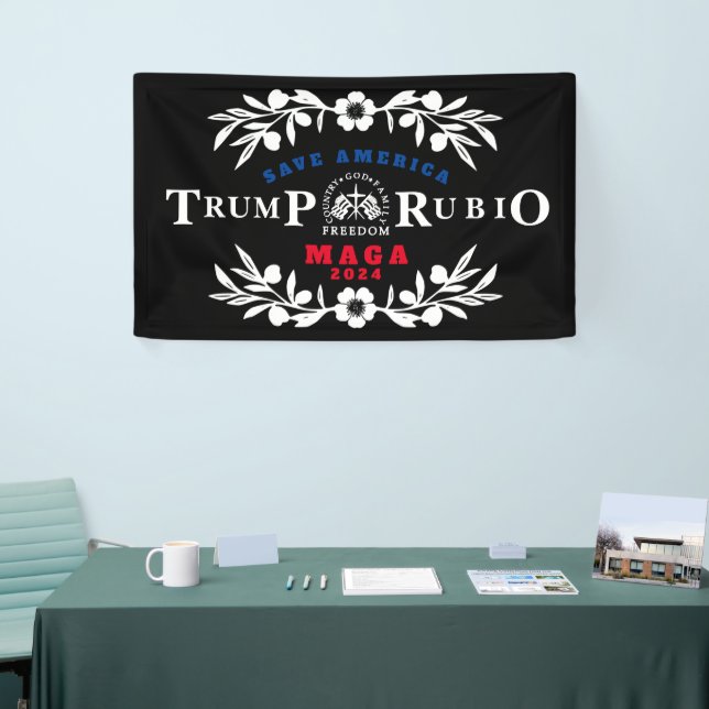 47 Trump Rubio 2024 Banner (Tradeshow)