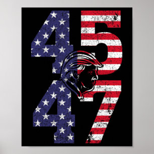 47 We The People Trump 2024 Stand With American Fl Poster