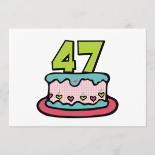47 Year Old Birthday Cake Card