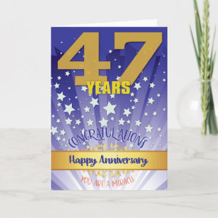 47 Year Recovery Anniversary Bold Numeral Card