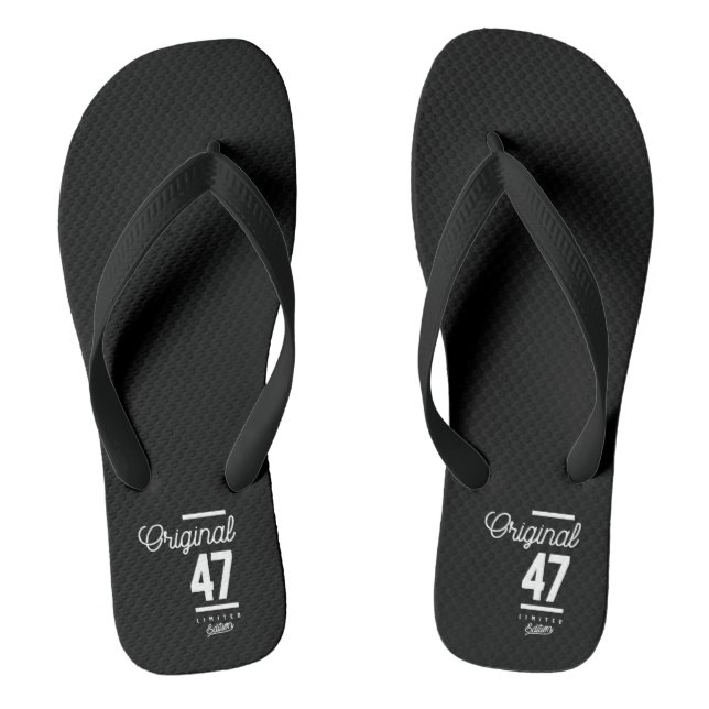 47 Years Old - 47th Birthday Funny Gift Flip Flops (Footbed)