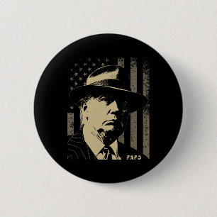 47th Anniversary Usa Flag Retro Distressed Grunge 6 Cm Round Badge
