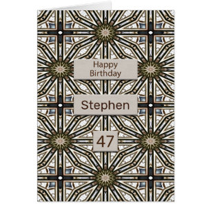 47th Birthday Abstract Mandala Design