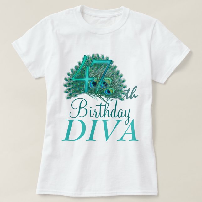 47th Birthday Diva Shirts (Design Front)