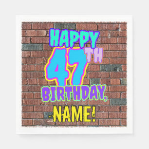 47th Birthday ~ Fun, Urban Graffiti Inspired Look Napkin