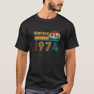 47Th Birthday Gift 47 Years Old Men Women Retro Vi T-Shirt