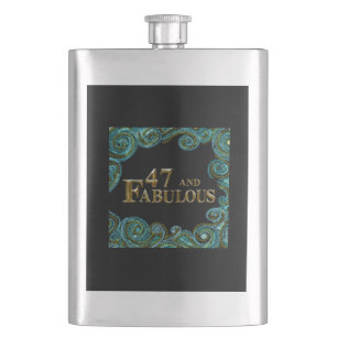 47th Birthday  Hip Flask