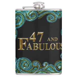 47th Birthday  Hip Flask
