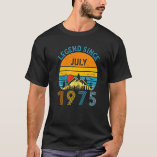 47th Birthday Legend Since July 1975 Vintage 47 Ye T-Shirt