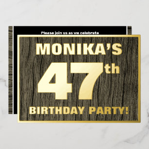 47th Birthday Party: Bold, Faux Wood Grain Pattern
