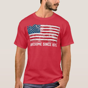 47th birthday, vintage usa , Awesome since 1975 T-Shirt