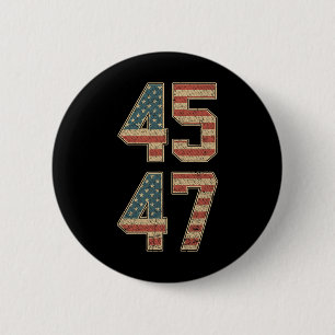47th President 45 47 6 Cm Round Badge