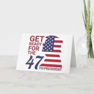 47th President, American Trump Flag Card