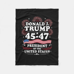 47th President Donald Trump Inauguration Day 1 Fleece Blanket