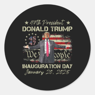 47th President Donald Trump Inauguration Day 2025 Classic Round Sticker