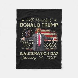 47th President Donald Trump Inauguration Day 2025 Fleece Blanket