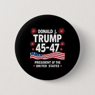 47th President Donald Trump Inauguration Day 3 6 Cm Round Badge