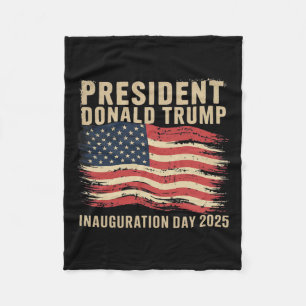 47th President Trump Inauguration Day 2025 Donald Fleece Blanket
