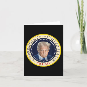 47th President Trump Official Portrait Seal 4th Of Card