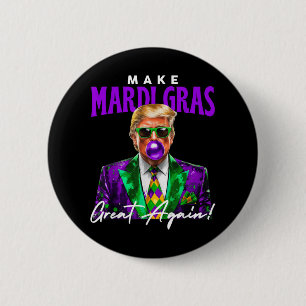 47th President Trump Pop Art Mardi Gras New Orlean 6 Cm Round Badge