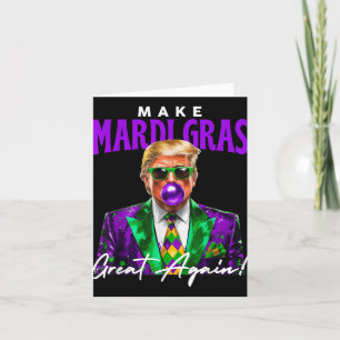 47th President Trump Pop Art Mardi Gras New Orlean Card