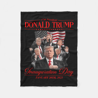 47th President United State Inauguration Trump 202 Fleece Blanket