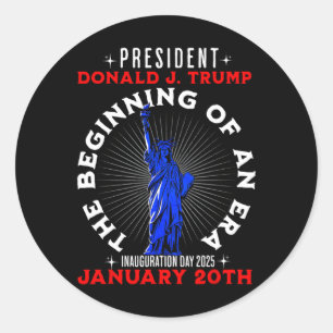 47th Usa President Trump Inauguration Day 2025 Rep Classic Round Sticker