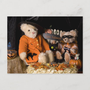 4812 Teddy Bear Halloween Postcard