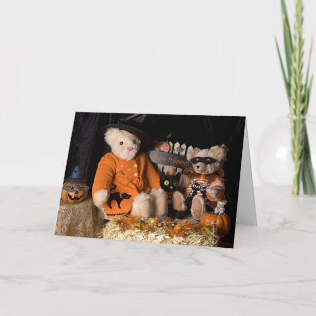 4812 Teddy Bears Halloween Greeting Card (Front)