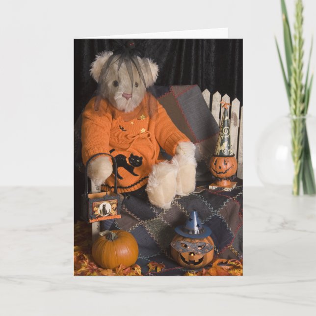 4839 Teddy Bear Halloween Greeting Card (Front)